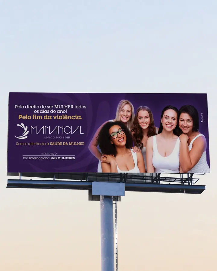 Outdoor da Clínica Manancial criado pela Ultra